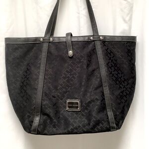 TOMMY HILFIGER CANVAS LOGO TOTE BAG
